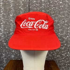 Vintage Enjoy Coca-Cola Stretch Fitted Painters Cap Hat American Mills